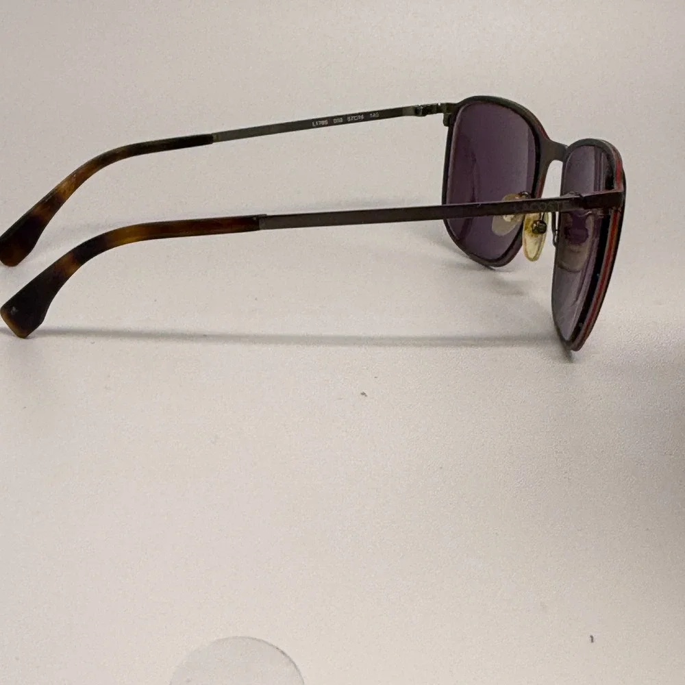 Lacoste L178S 033 Sunglasses Gunmetal Purple Lens Tortoise 57-18-140 Mens Womens